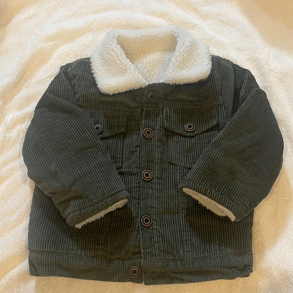 Kids Corduroy Jacket with Sherpa Collar